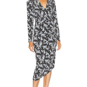 NWT VERONICA BEARD CHANA DRESS BLACK MULTI SZ 8 RET $595